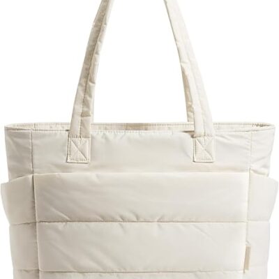 BAGSMART Tote Bag for Women White Color