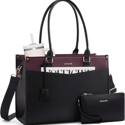 LOVEVOOK Laptop Black Bag for Women